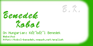 benedek kobol business card